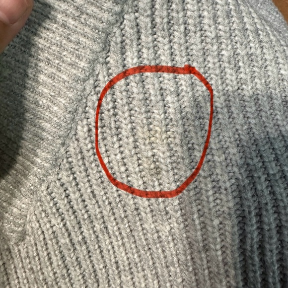 H&M Women’s Fall Winter Chunky Knit Light Gray Sweatshirt Top - Picture 4 of 4